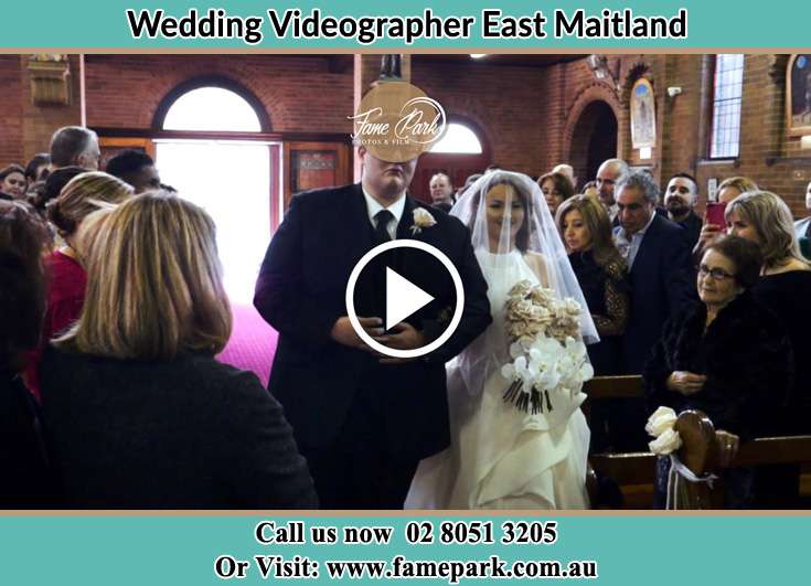 The Bride walking down the aisle with her father East Maitland NSW 2323