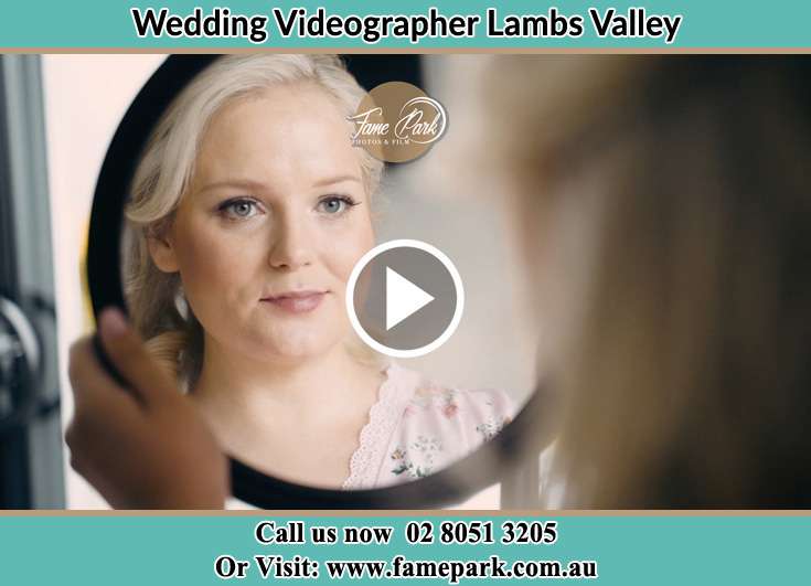 The Bride looking at the mirror Lambs Valley NSW 2335