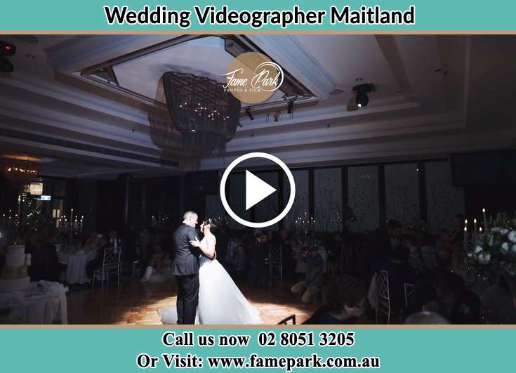 The newlyweds dancing on the dance floor Maitland NSW 2320